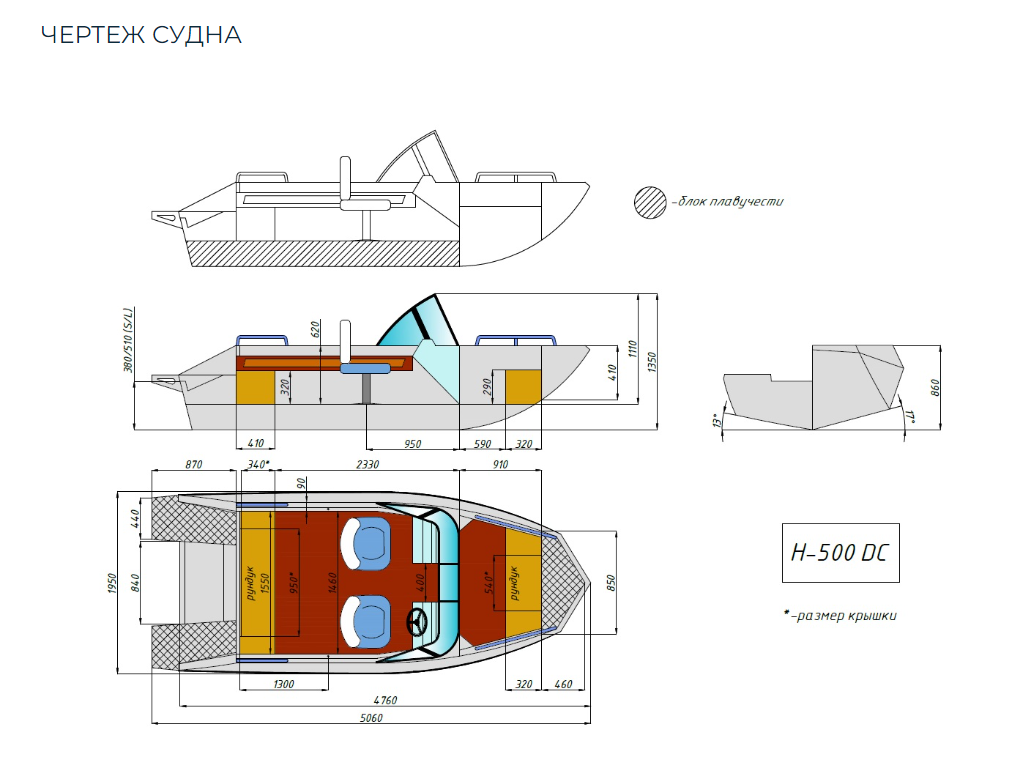 Алюминиевый катер Неман-500 DC Pro в Санкт-Петербурге