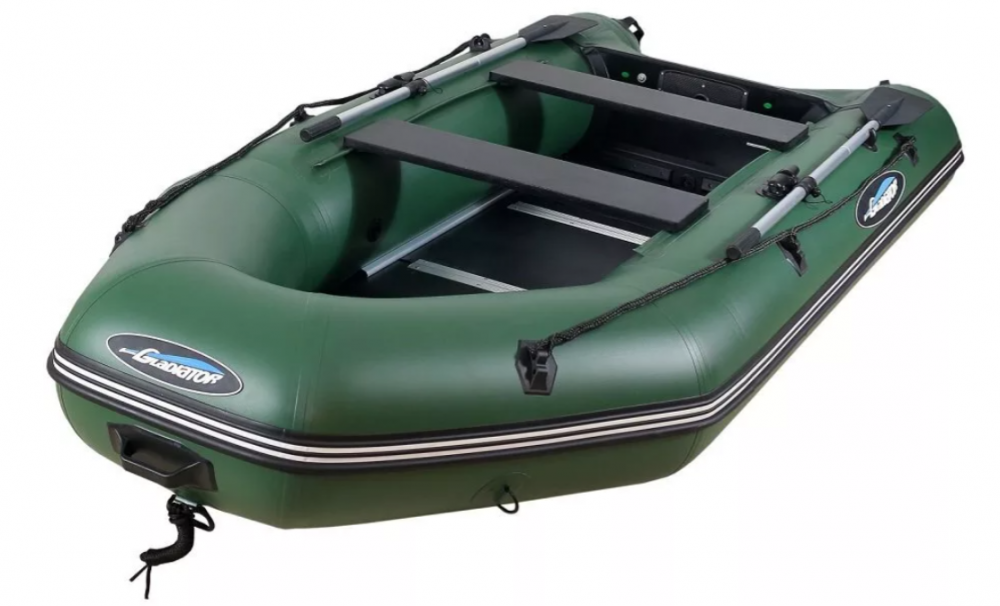 МОТОРНО-ГРЕБНАЯ ЛОДКА ПВХ GLADIATOR А 340 ТК С ФАНЕРНЫМ ПОЛОМ в Санкт-Петербурге