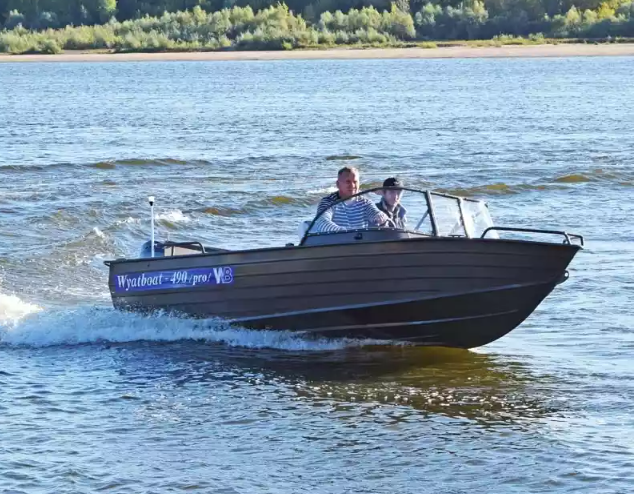 Алюминиевый катер Wyatboat-490 Pro в Санкт-Петербурге