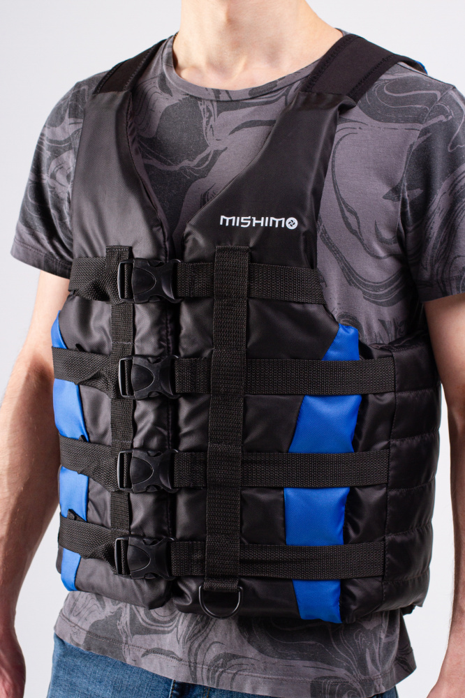 Жилет спасательный MISHIMO PRO Премиум качества Черно-синий в Санкт-Петербурге