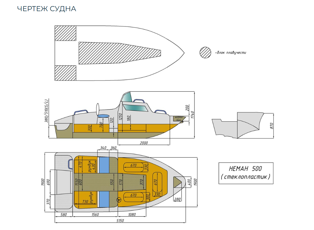 Стеклопластиковый катер Neman-500 в Санкт-Петербурге