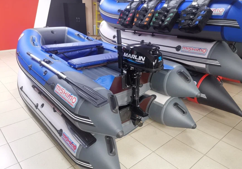 КОМПЛЕКТ ЛОДКА MISHIMO LITE 315 + МОТОР 5л.с в Санкт-Петербурге