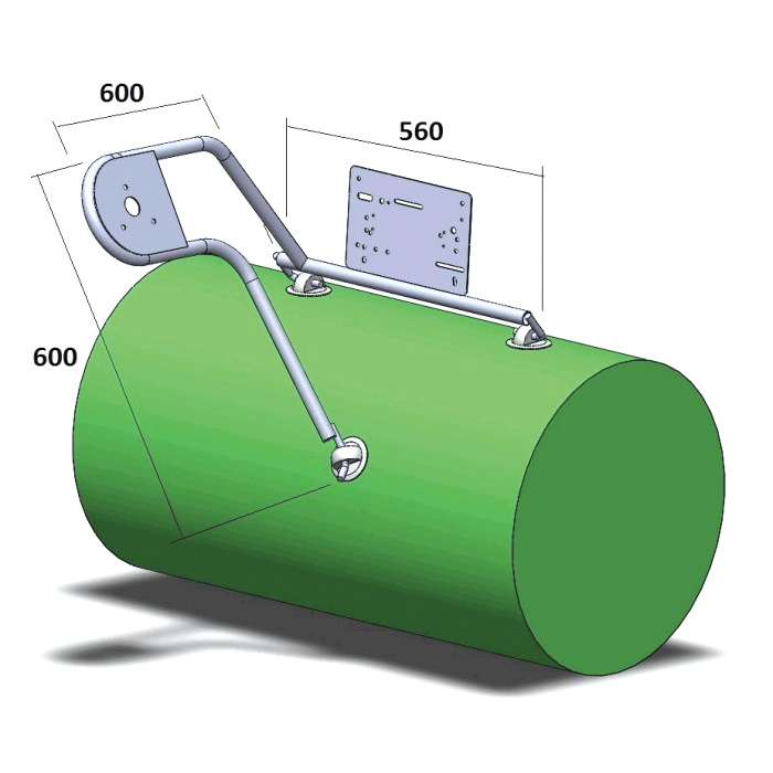 Стойка рулевая с креплением на баллон надувной лодки 25мм в Санкт-Петербурге
