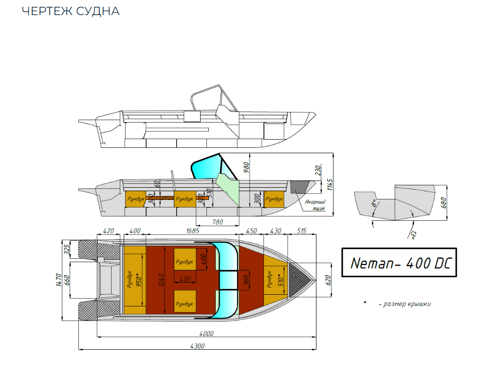 Алюминиевый катер Neman-400 DC в Санкт-Петербурге