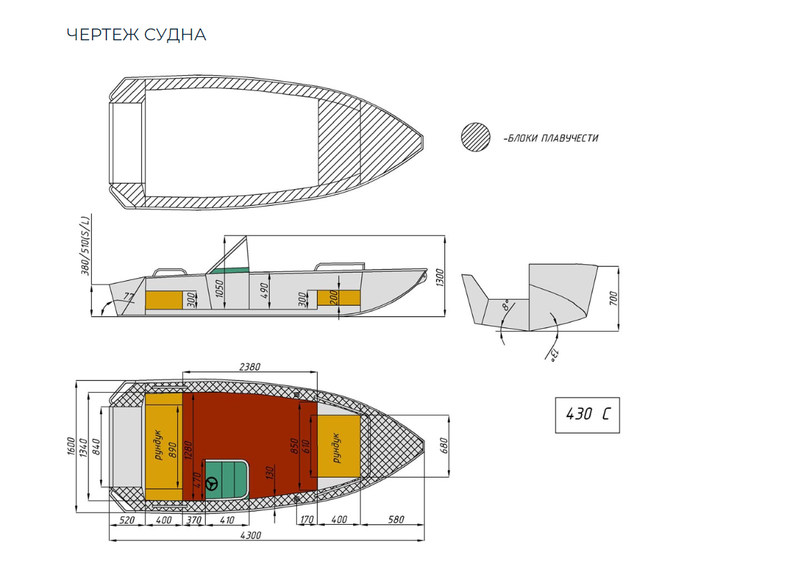 Алюминиевый катер Wyatboat-430 C в Санкт-Петербурге