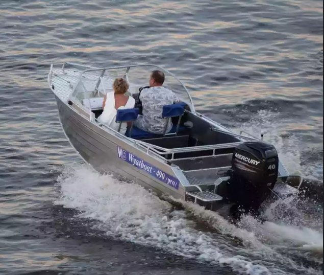 Алюминиевый катер Wyatboat-490 Pro в Санкт-Петербурге