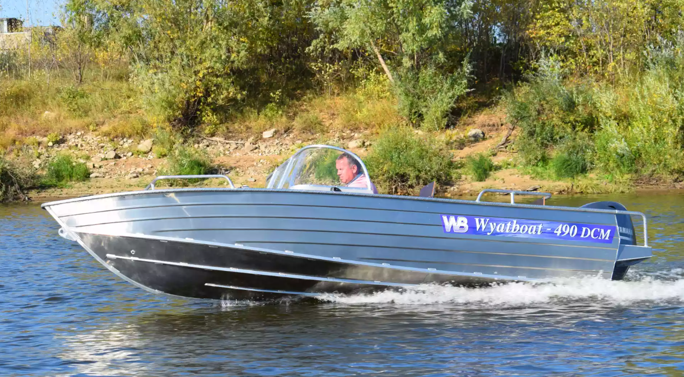 Алюминиевый катер Wyatboat-490 DCM в Санкт-Петербурге