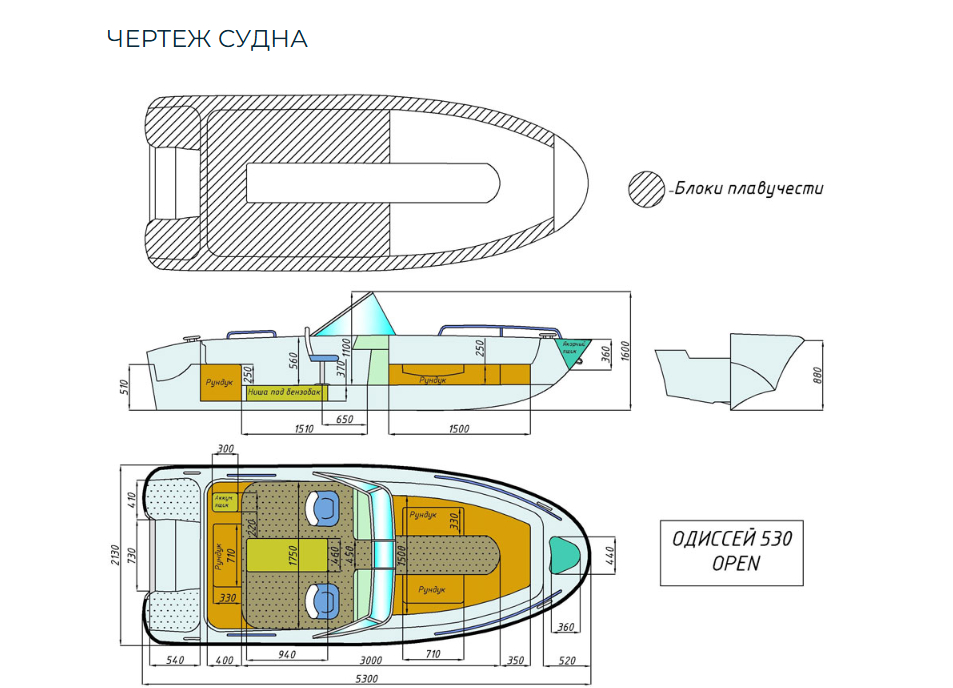 Стеклопластиковый катер Neman-530 Open в Санкт-Петербурге