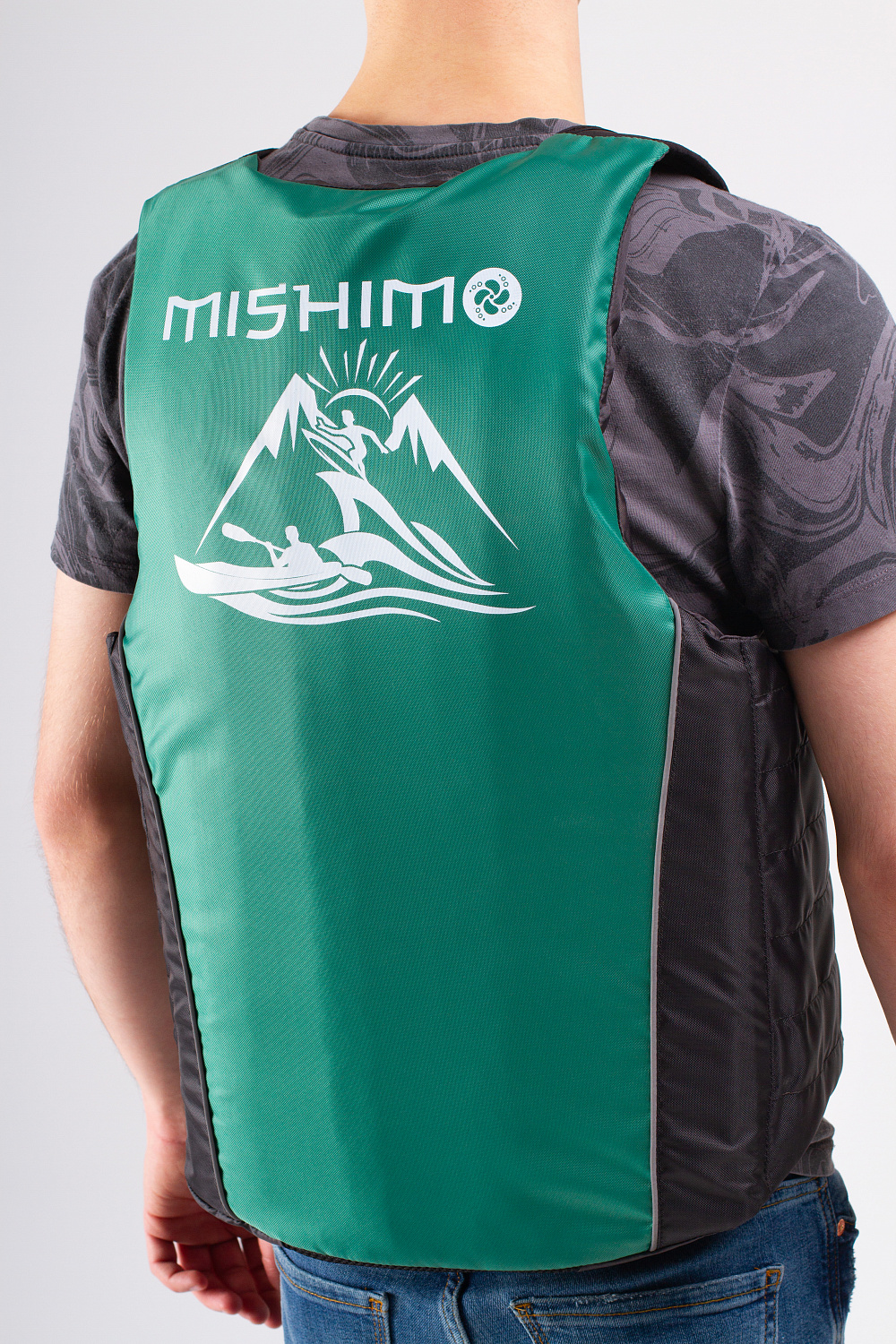 Жилет спасательный MISHIMO PRO Премиум качества Черно-зеленый в Санкт-Петербурге