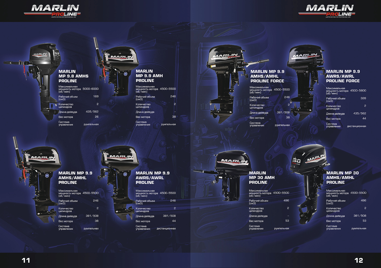 Лодочный мотор MARLIN MP PROLINE 9.9(15) AMH в Санкт-Петербурге