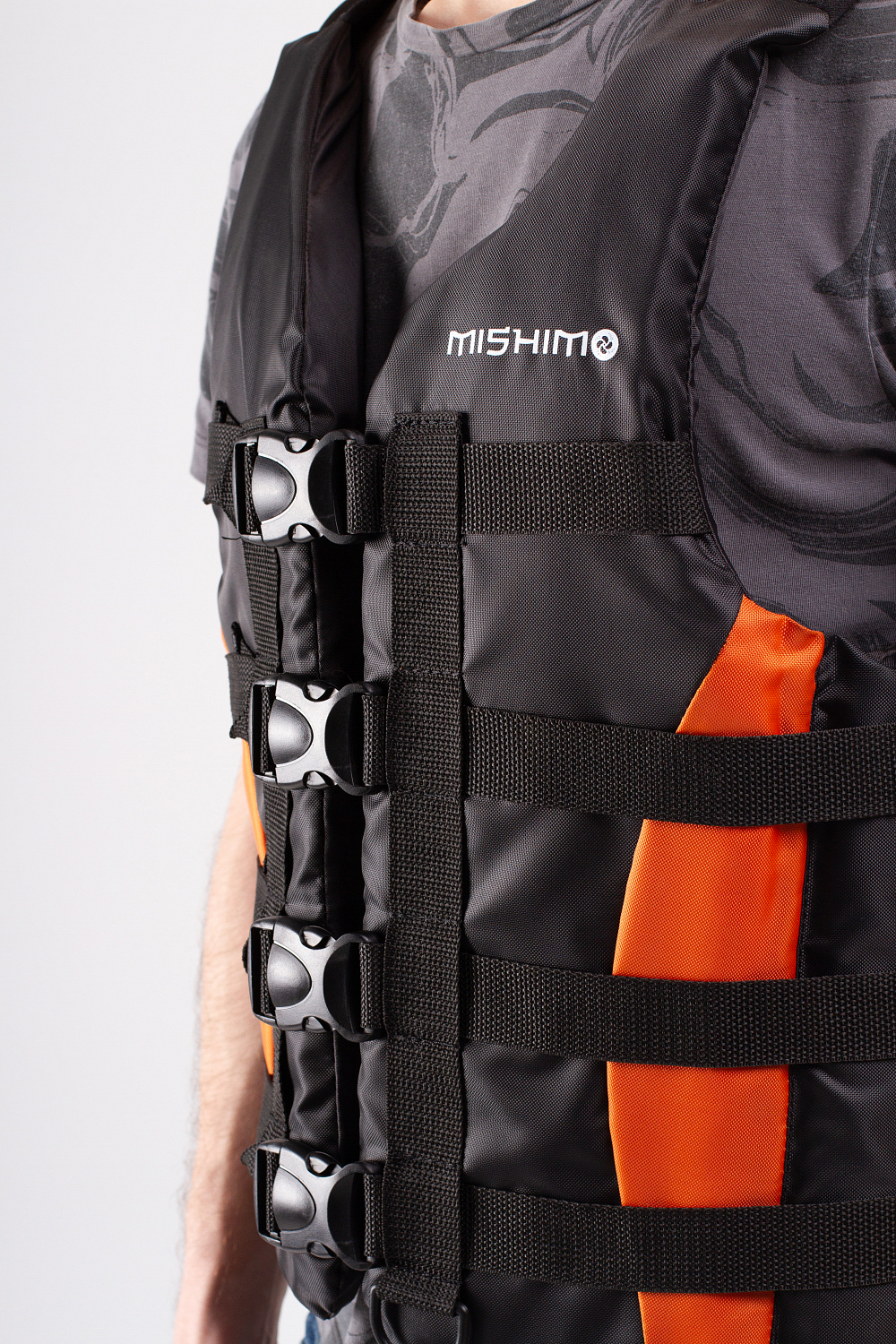 Жилет спасательный MISHIMO PRO Премиум качества Черно-оранжевый в Санкт-Петербурге